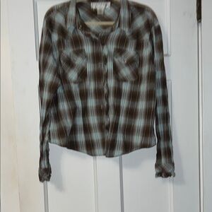 Tasha Polizzi Plaid Button-Up Shirt XL